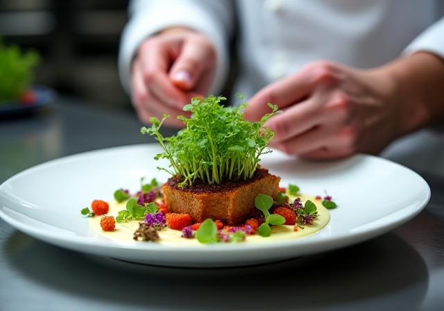 Suministro de microgreens para restaurante gourmet